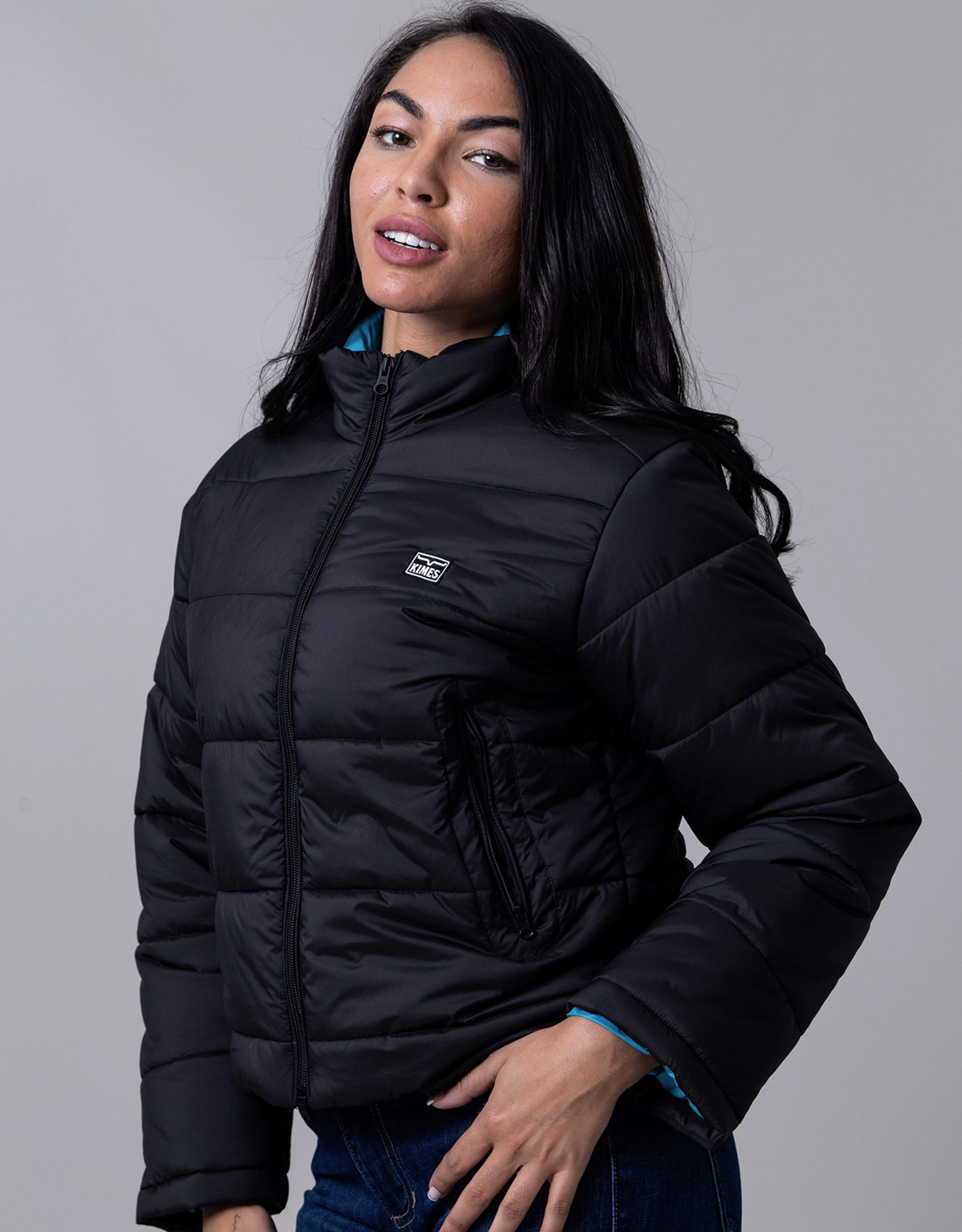 Kimes Ranch Women's Valencia Solid Zip Puffer Jacket - Black