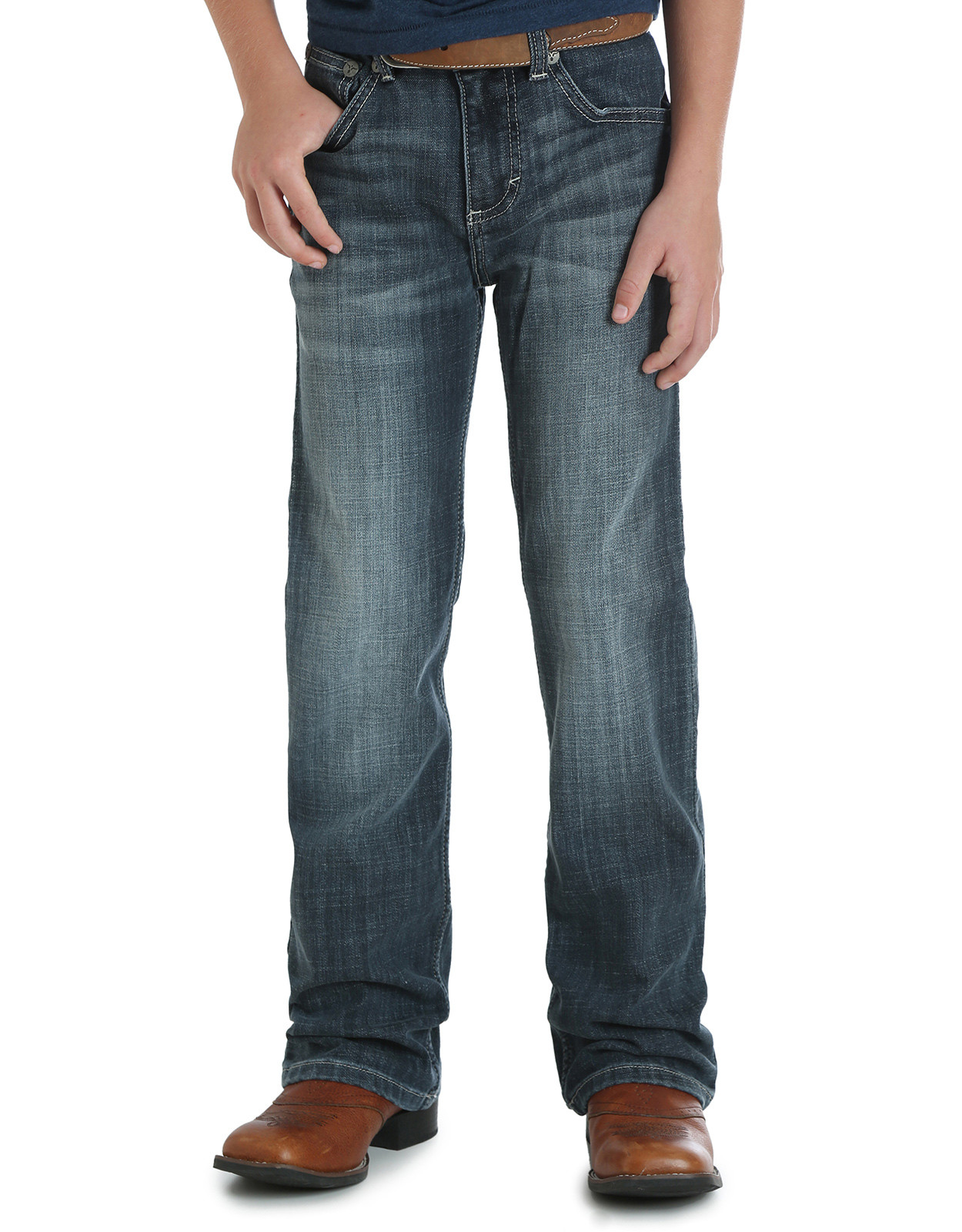 Wrangler Boys' 42 Vintage Low Rise Slim Fit Boot Cut Jeans (Sizes