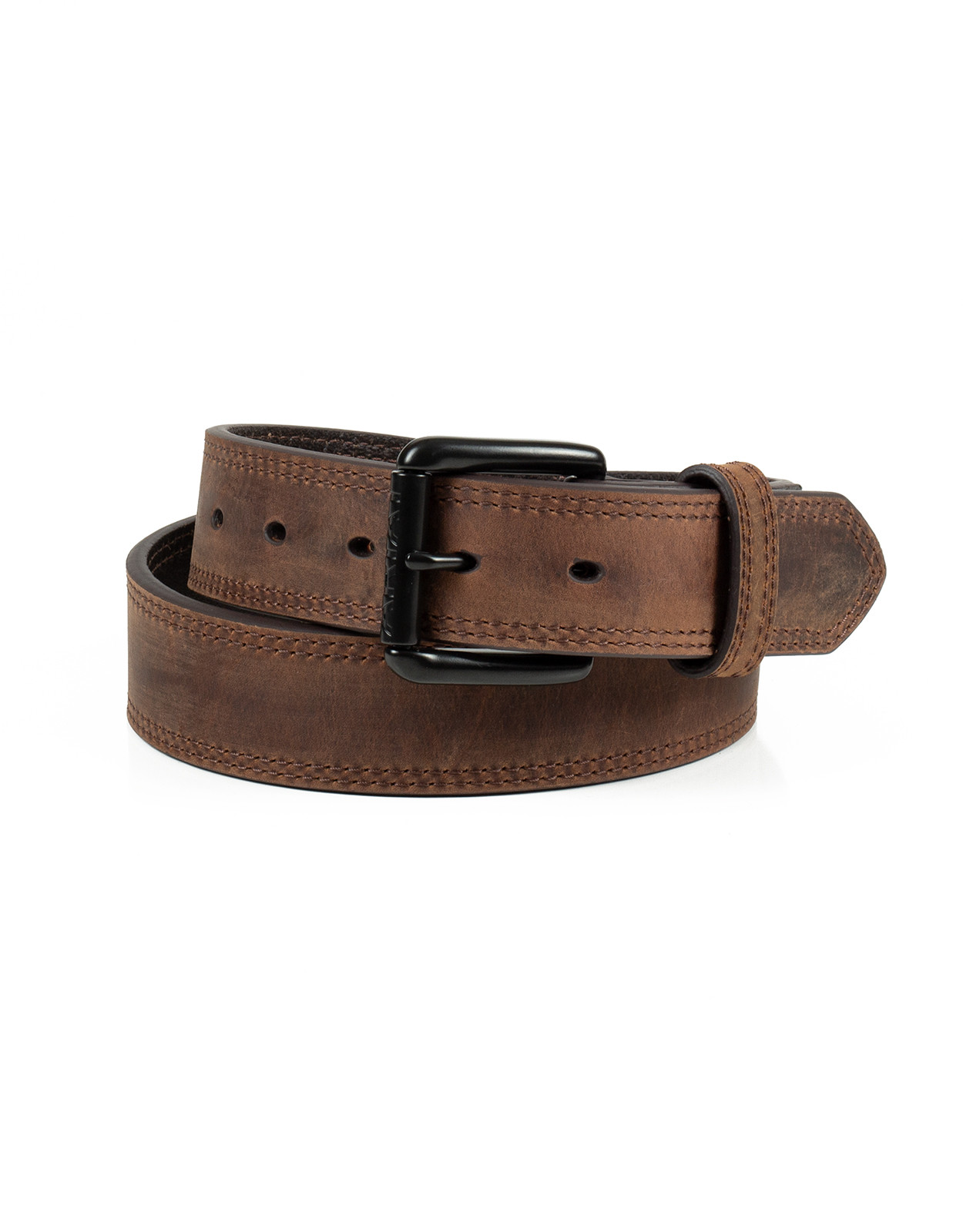 Ariat Work Men's 1 1/2" Double Stitched Belt - Brown/Black