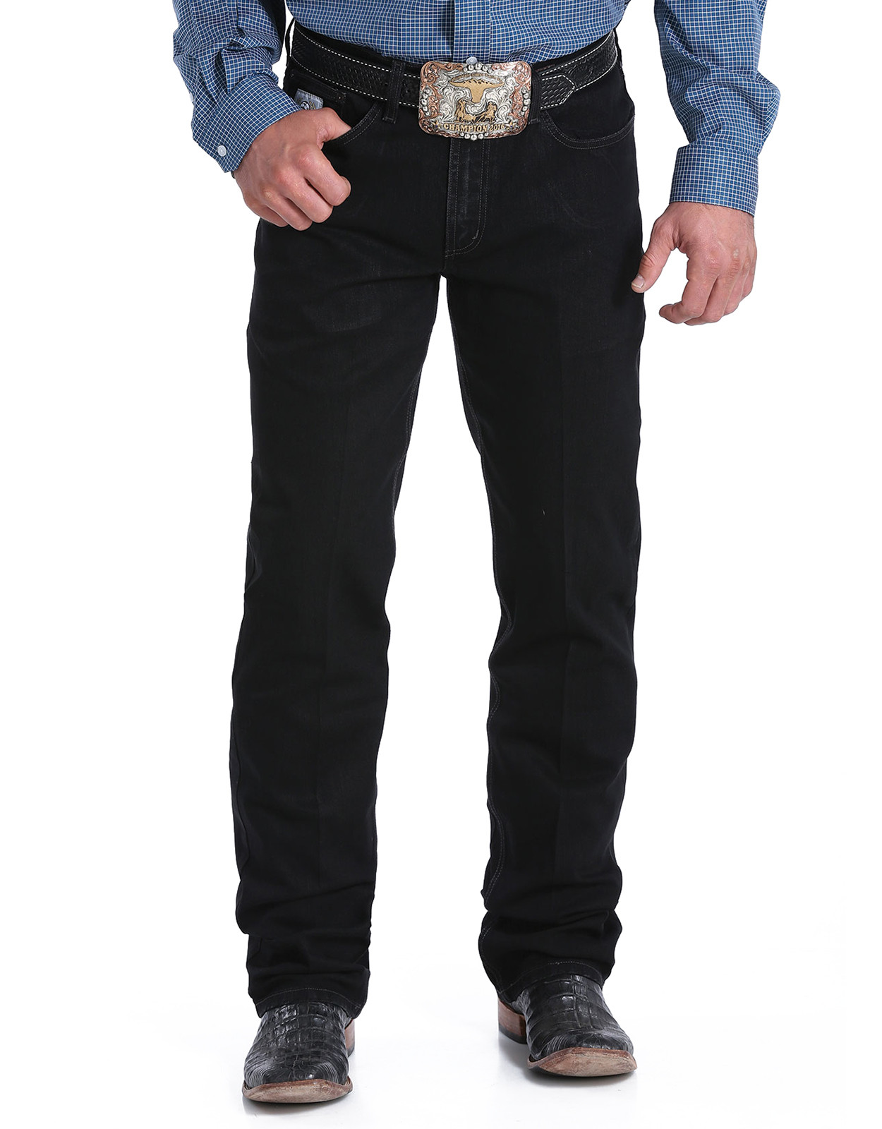 Cinch Men's Silver Label Stretch Mid Rise Slim Fit Straight Leg