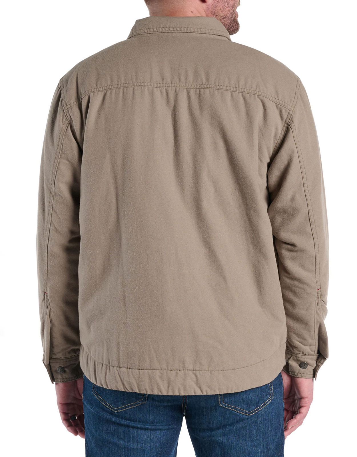 Justin Men's Jackson Quilt Lined Solid Snap Shirt Jacket - Stone