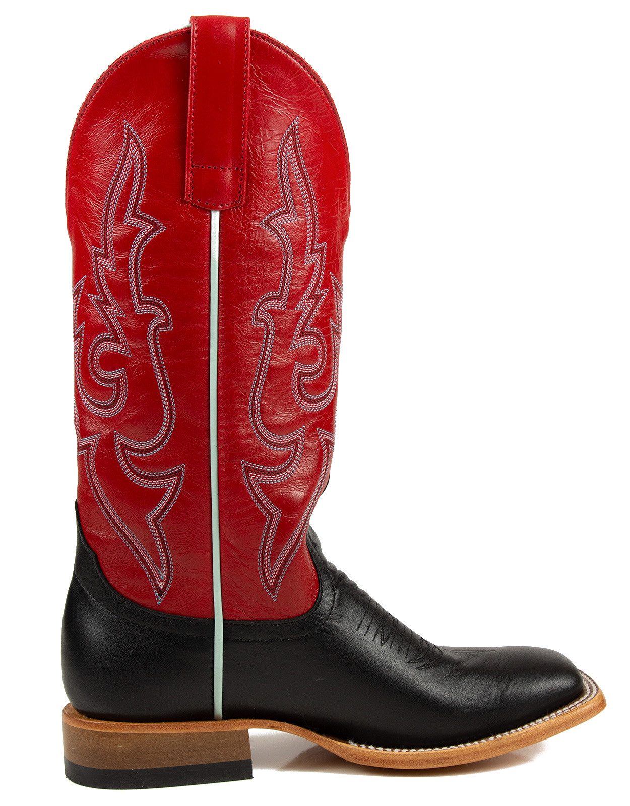 Macie Bean Women's Amazing Ace 13" Square Toe Boots - Black/Red