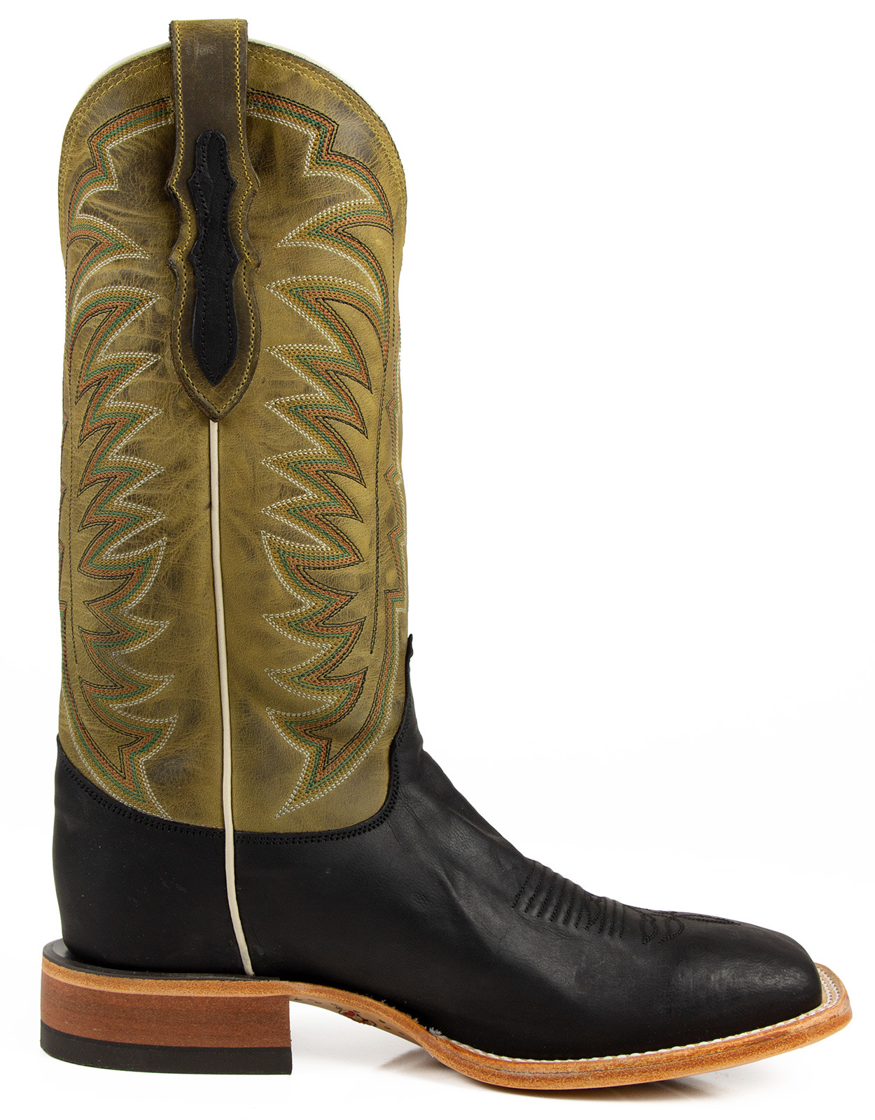 Justin Men's CPX Burchett 13" Wide Square Toe Boots - Black/Green