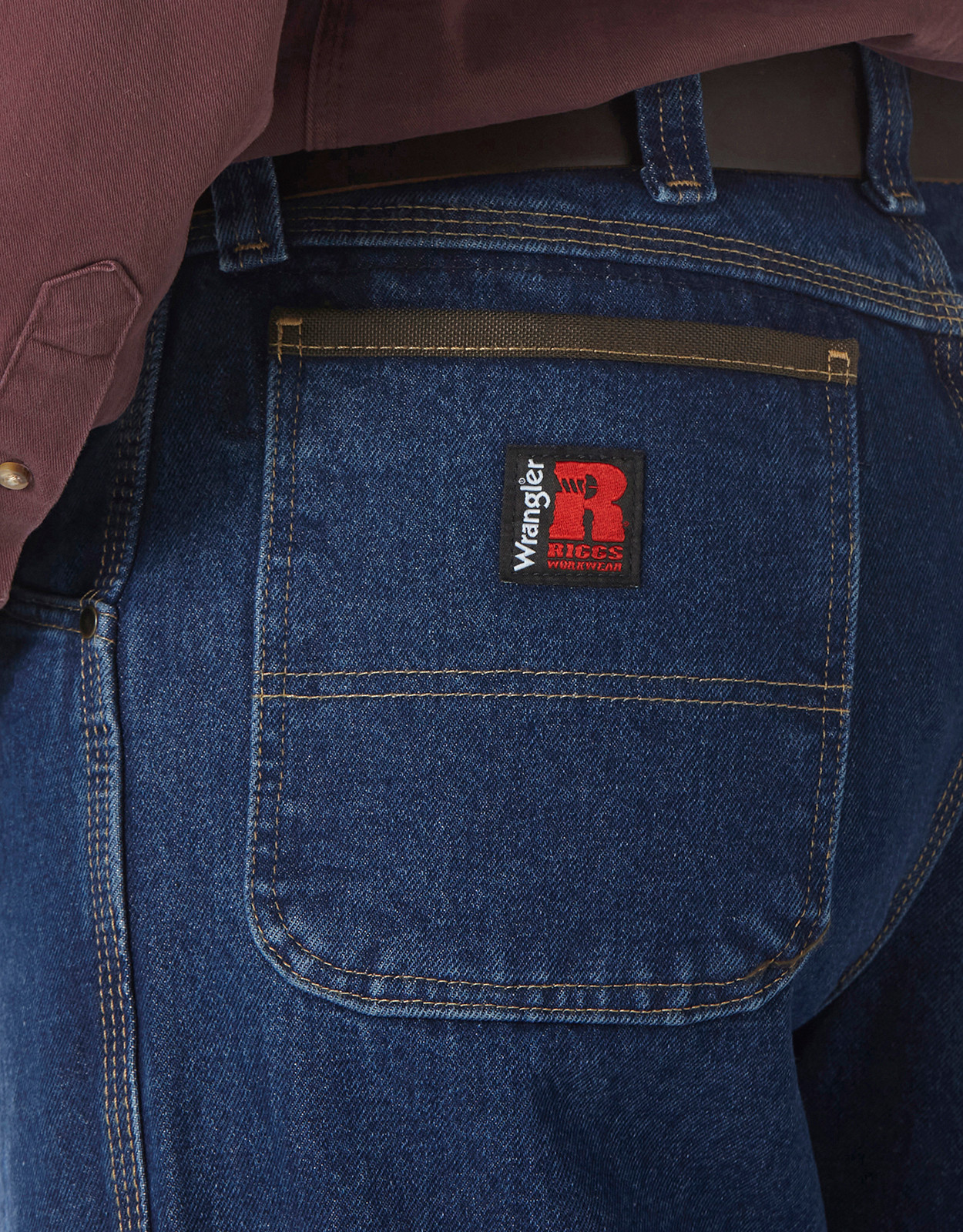 Wrangler Men's Riggs Workhorse High Rise Relaxed Fit Tapered Leg Work Jeans - Antique Indigo