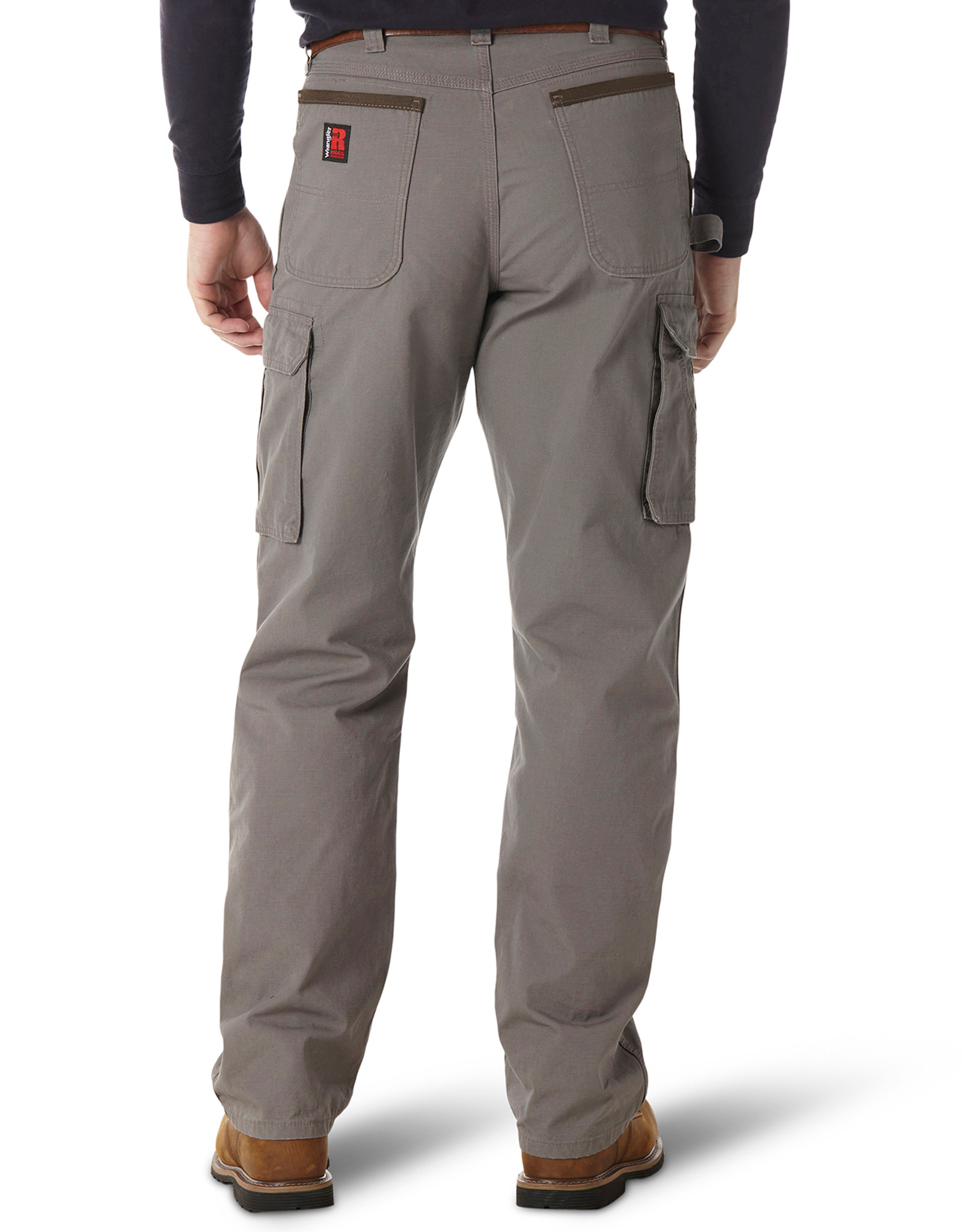 Wrangler Men's Riggs Ranger High Rise Relaxed Fit Tapered Leg Work Jeans - Slate