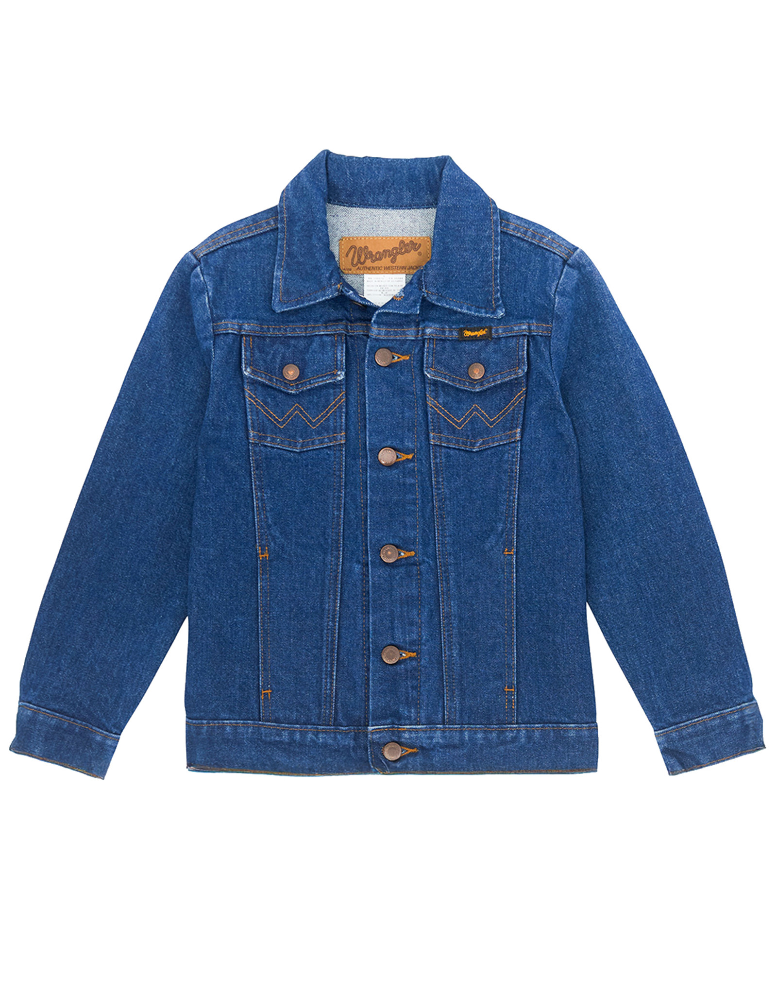 Wrangler Boys' Unlined Denim Button Down Jacket - Prewashed Blue