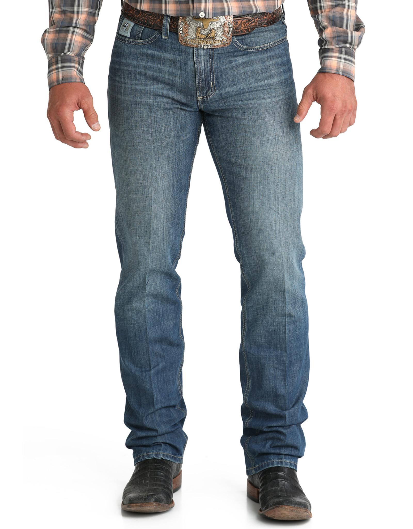 Cinch Men's Silver Label Mid Rise Slim Fit Straight Leg