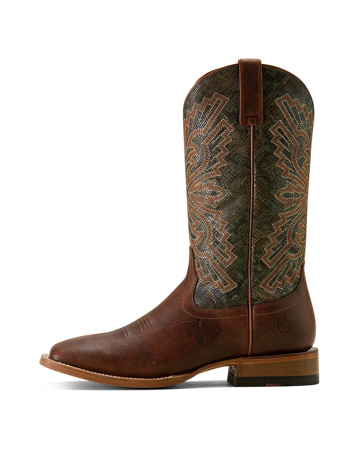 Ariat Men's Sting 13" Wide Square Toe Boots - Brown/Green