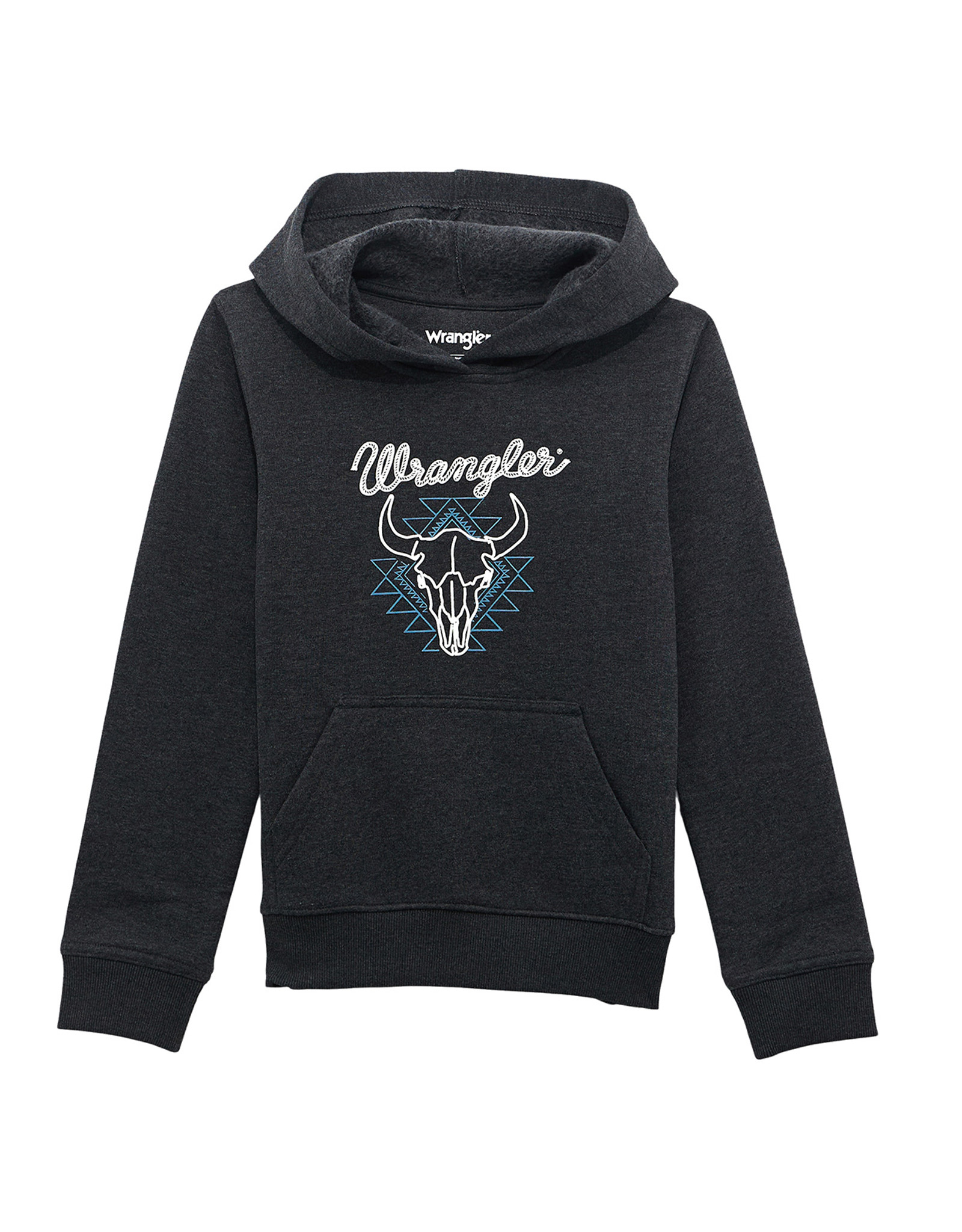 Wrangler Boys' Heather Logo Print Pullover Hoodie - Grey
