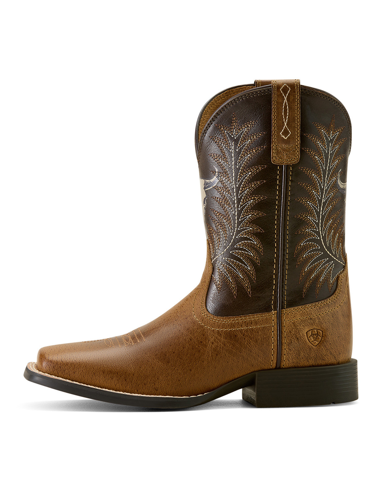 Ariat Kids' Stampede 9" Wide Square Toe Boots - Brown/Brown