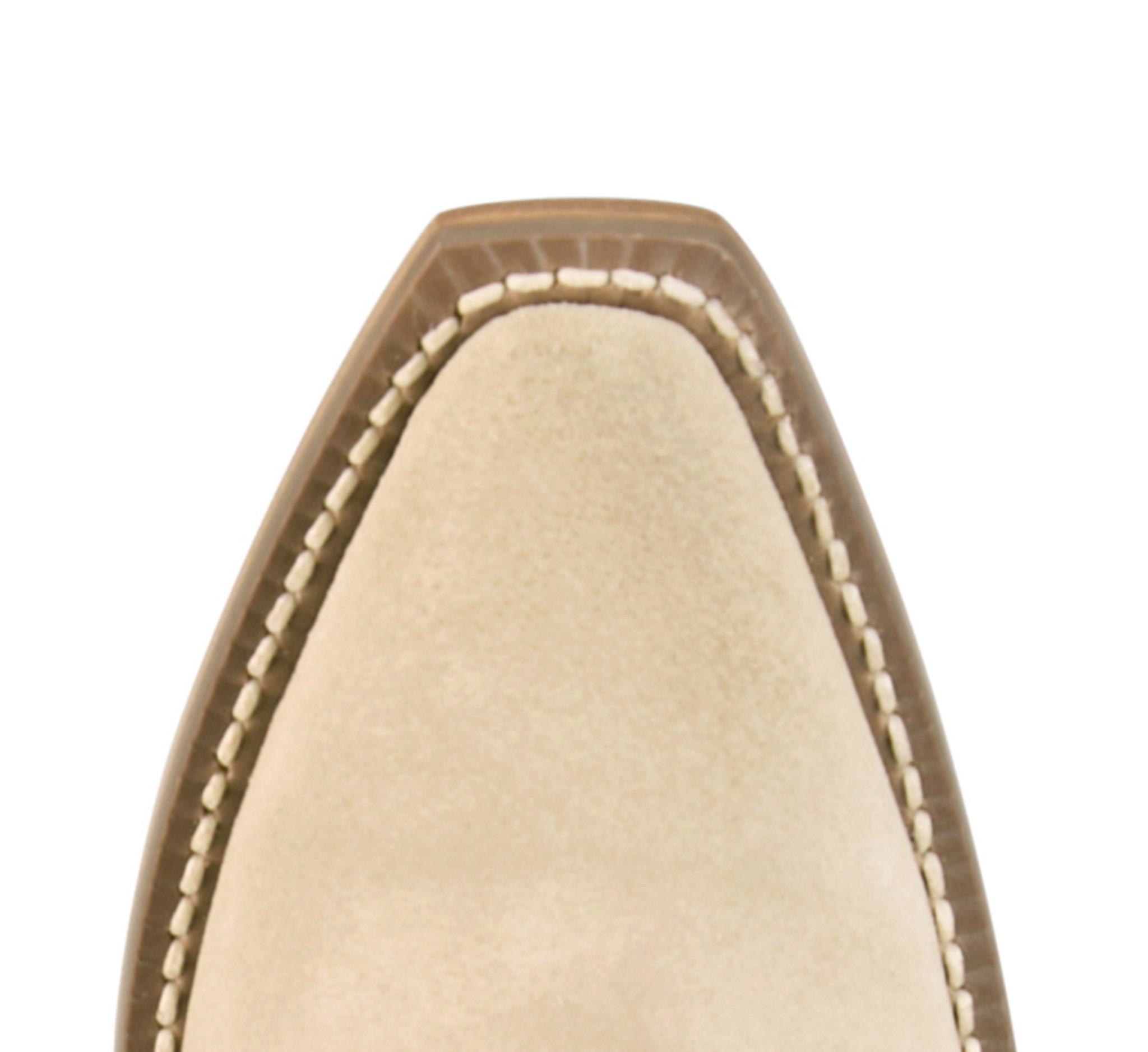 Justin Women's Bev Suede 13" Snip Toe Ankle Boots - Ivory