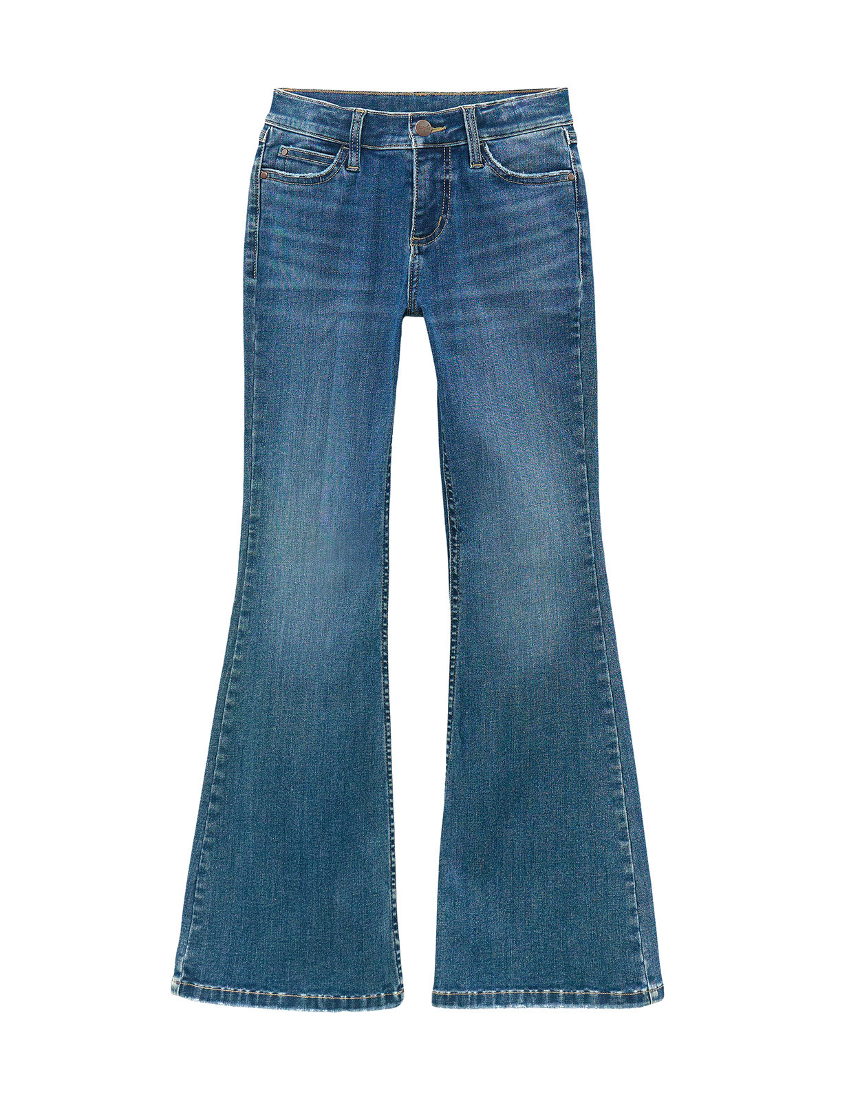 Wrangler Girls' Bespoke Flare Stretch Low Rise Regular Fit Flare Leg Jeans (Sizes 4-16) - Lily