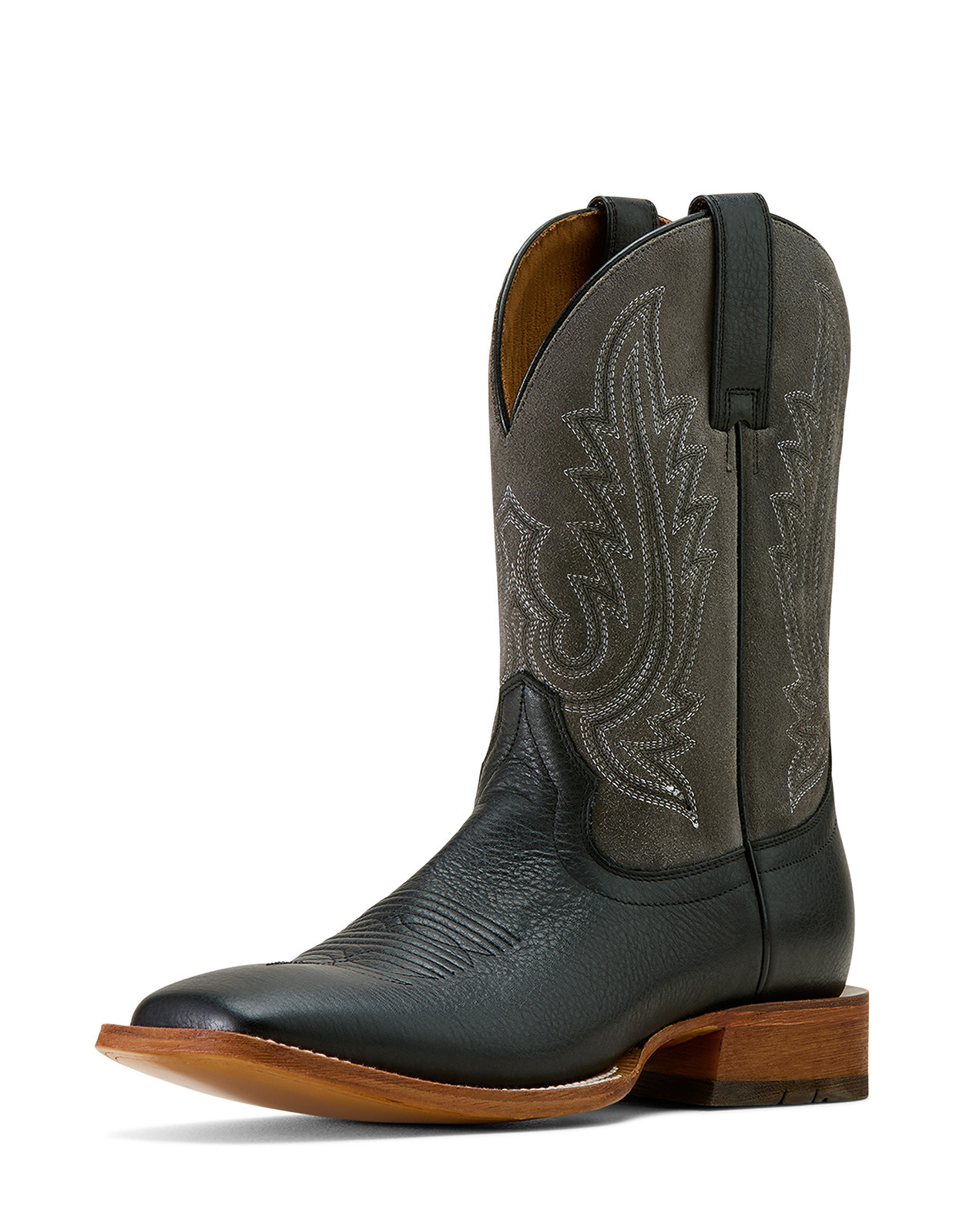 Ariat Men's Country Road 11" Wide Square Toe Boots - Black/Grey Suede