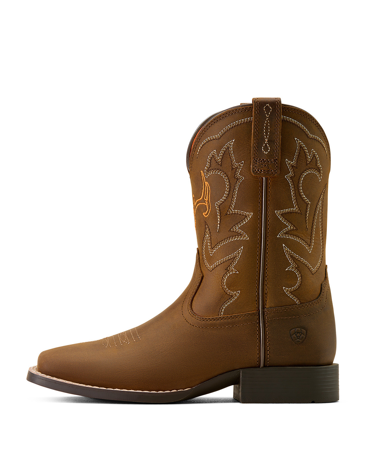 Ariat Kids' Deer Ridge 8" Wide Square Toe Boots - Brown