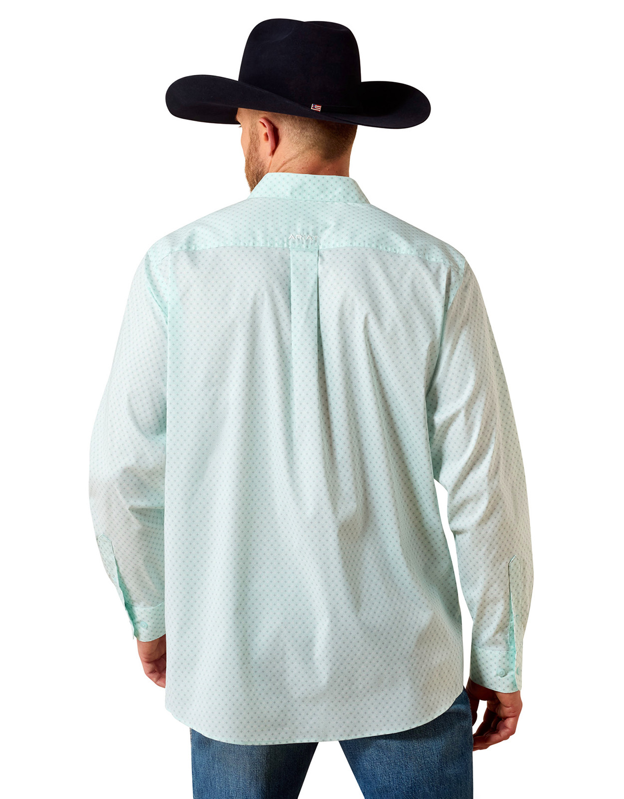 Ariat Men's Everything Long Sleeve Print Button Down Shirt - Turquoise/Grey