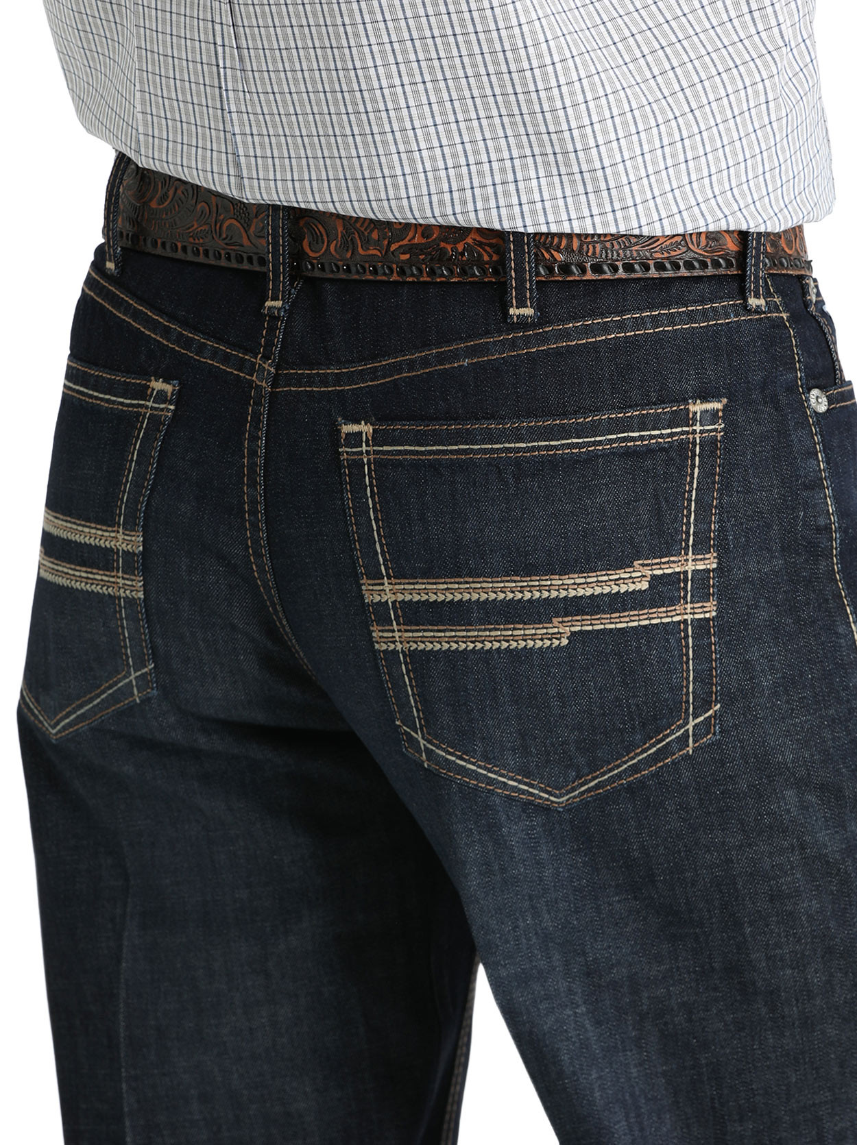 Cinch Men's White Label Stretch Mid Rise Relaxed Fit Straight Leg Jean - Rinse