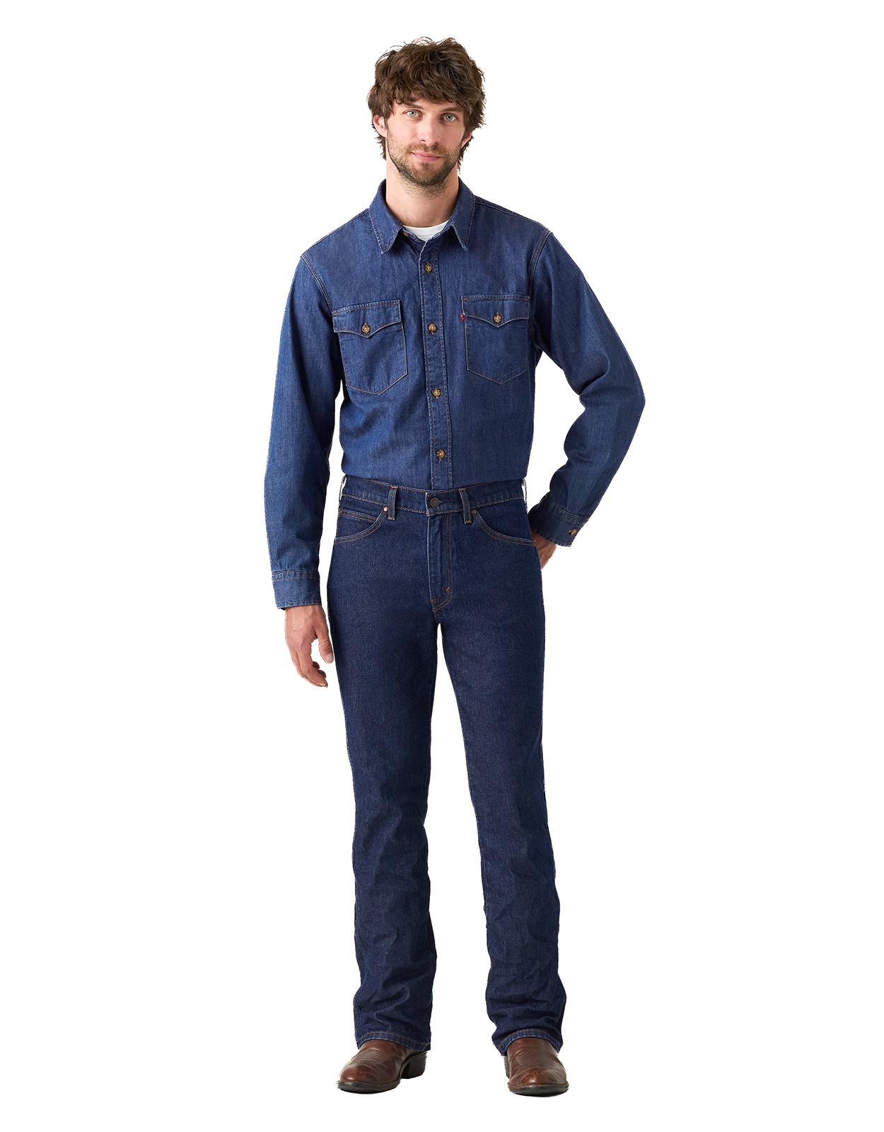 Levi's Men's 537 Western Bootcut Stretch Mid Rise Regular Fit Boot Cut Jeans - Rocky Rinse