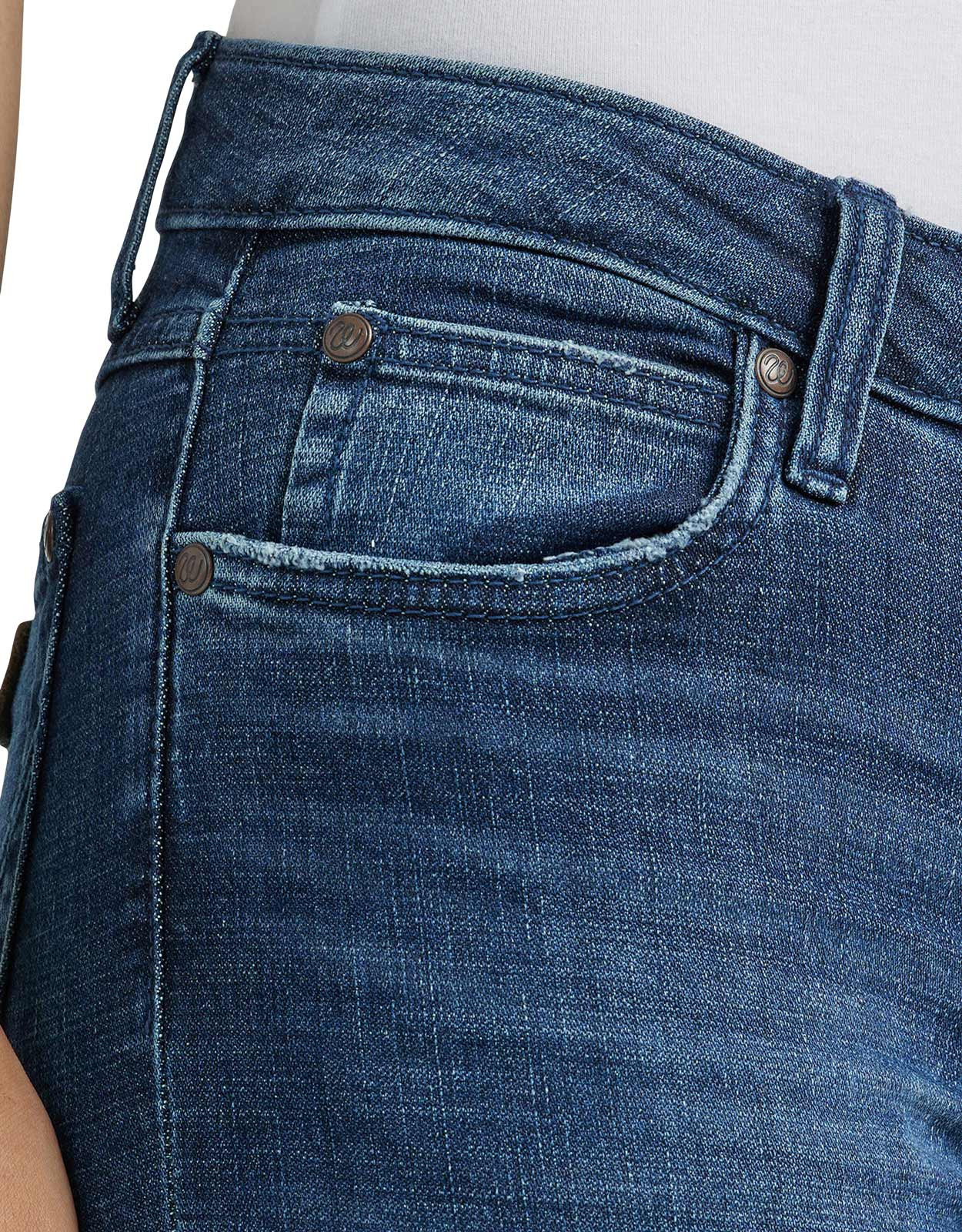 Wrangler Women's Mae Trouser Stretch Mid Rise Slim Fit Wide Leg Jean - Sophia