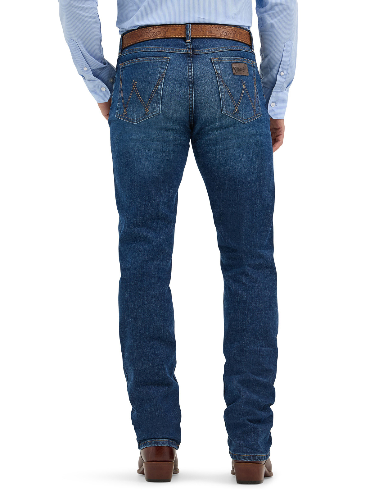 Wrangler Men's Cody Johnson 02 Regular Stretch Low Rise Regular Fit Straight Leg Jeans - Moonlight