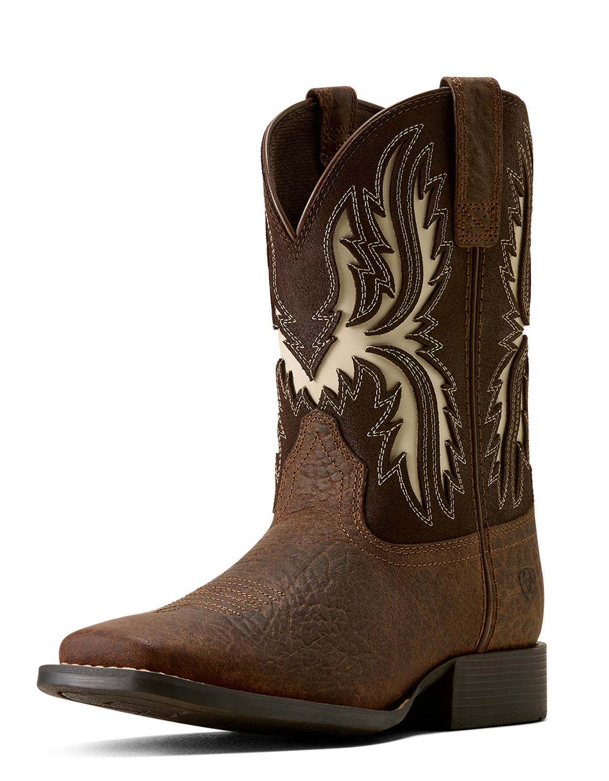 Ariat Kids' Driftwood 8" Wide Square Toe Cowboy Boots - Brown