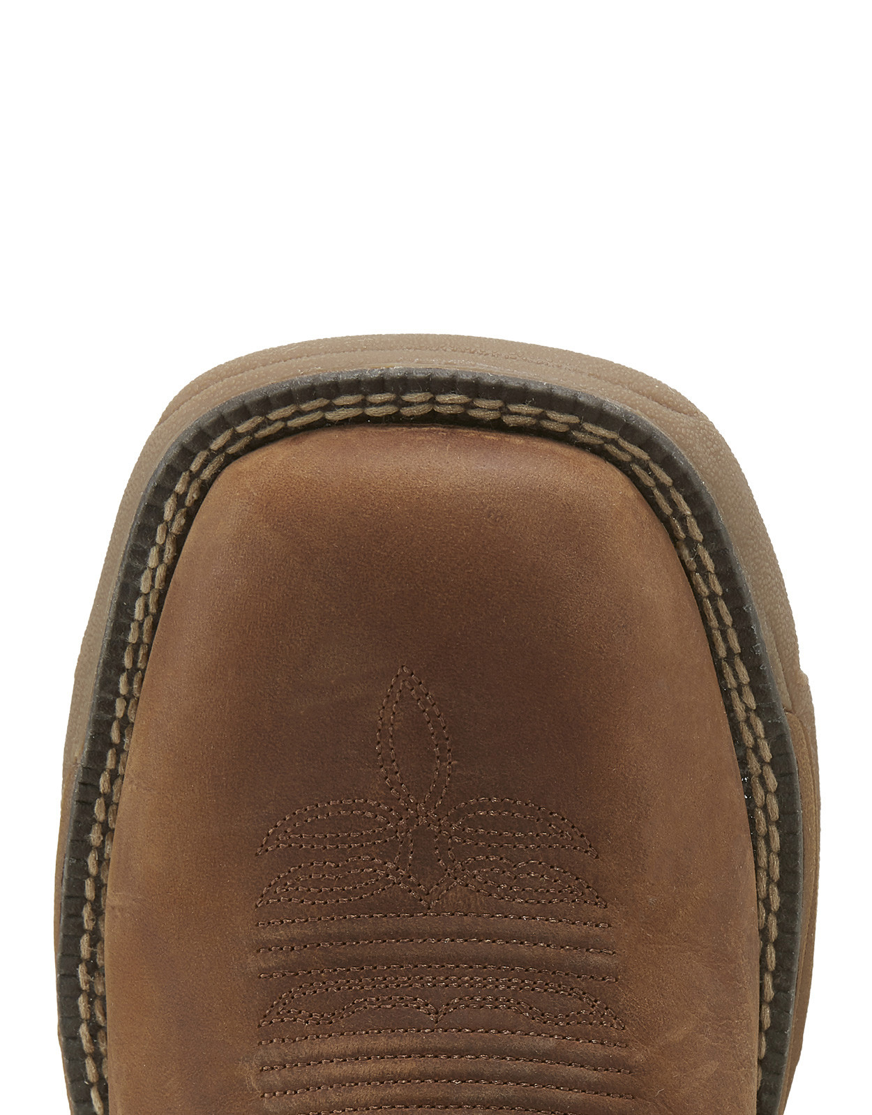 Justin Men's Stampede Rush 11" Square Toe Waterproof EH Work Boots - Tan
