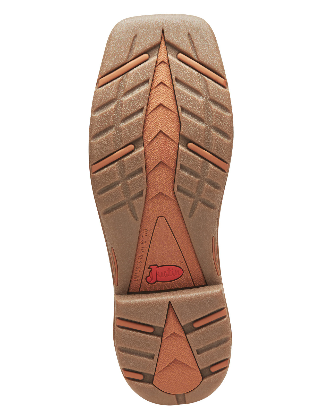 Justin Men's Stampede Rush 11" Square Toe Waterproof EH Work Boots - Tan