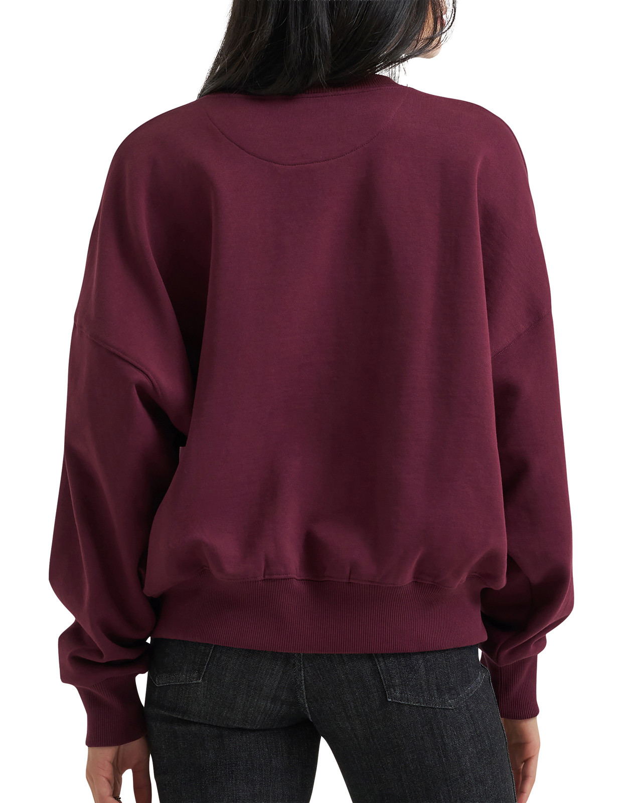 Wrangler Women's Lainey Wilson Long Sleeve Embroidered "Rodeo Nights" Sweatshirt - Burgundy