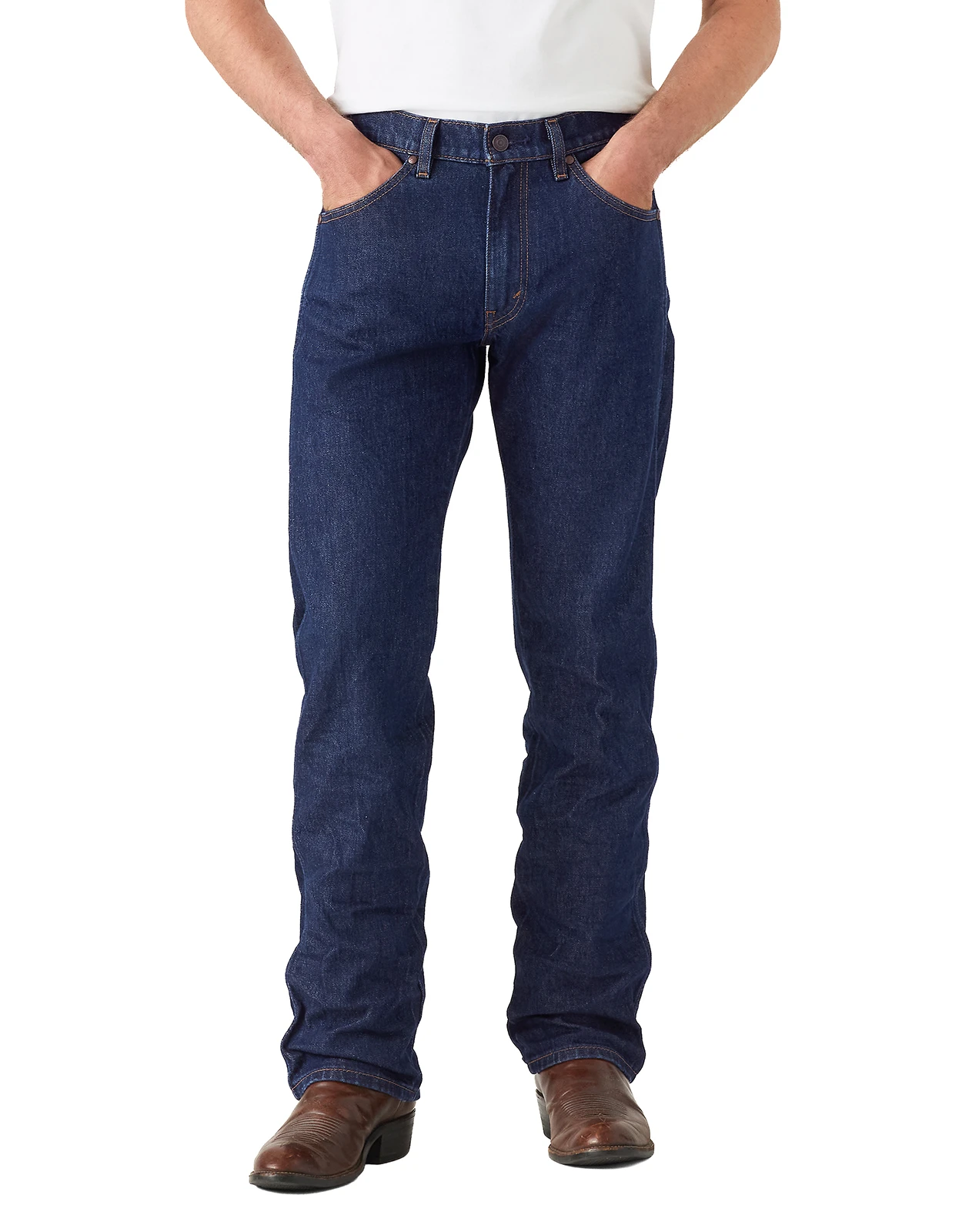 Levi's Men's 557 Western Straight Stretch Mid Rise Regular Fit Straight Leg Jeans - Rocky Rinse