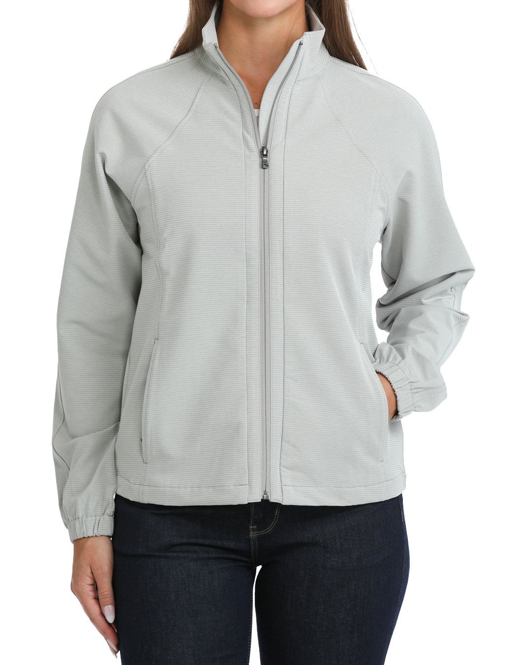 Cinch Women's Print Zip Jacket - Grey