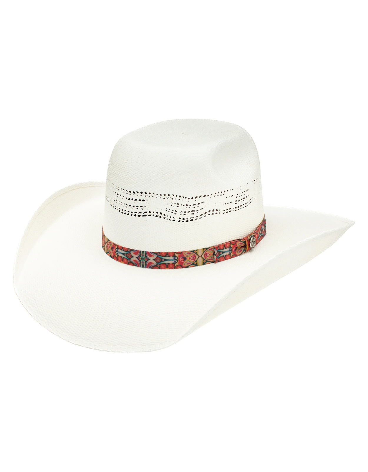 Hooey Kids' Rocker Jr Bangora Straw Brick Crown Cowboy Hat - Natural