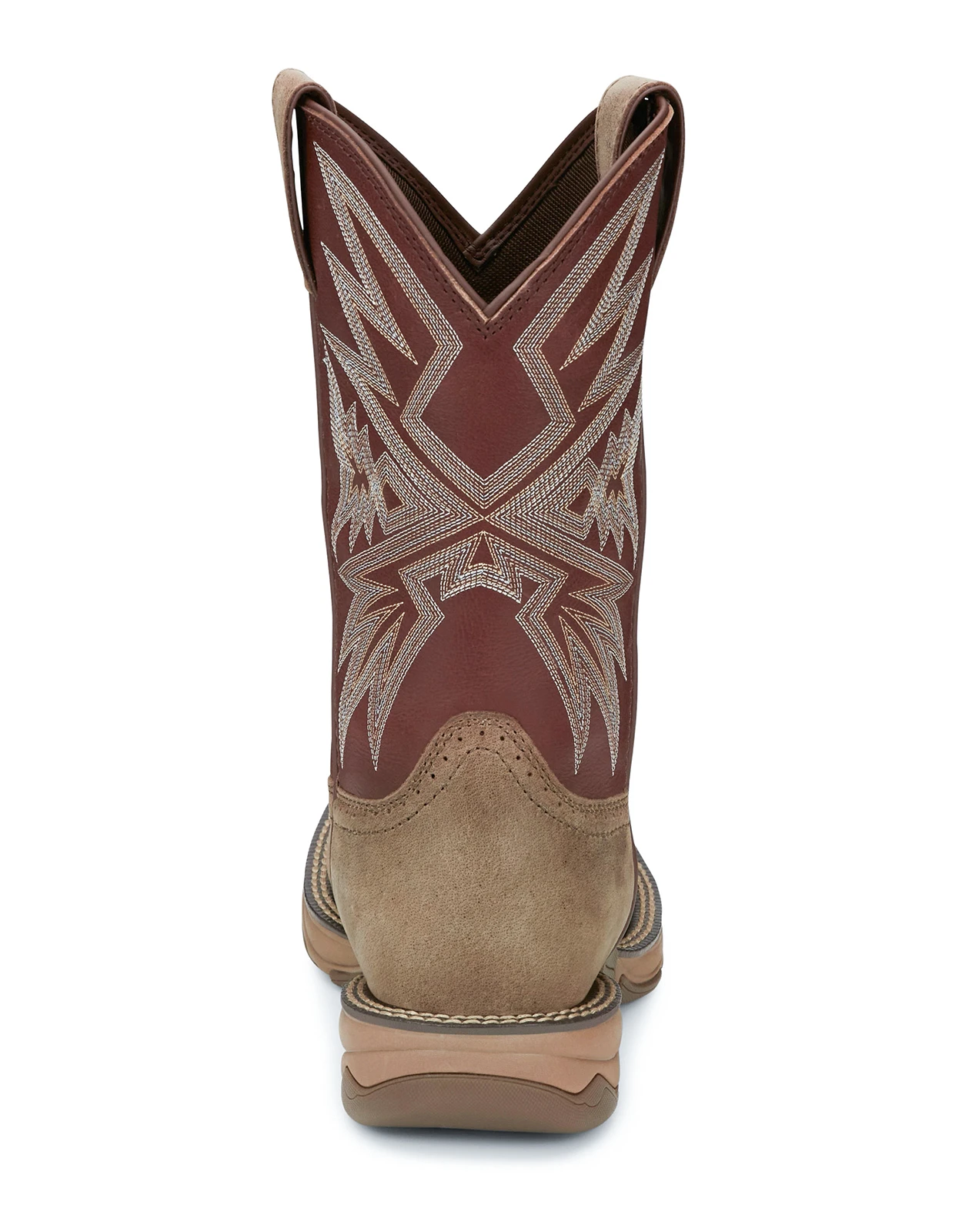 Tony Lama Men's Bartlett 11" Square Steel Toe EH Work Boots - Light Brown/Red (Closeout)