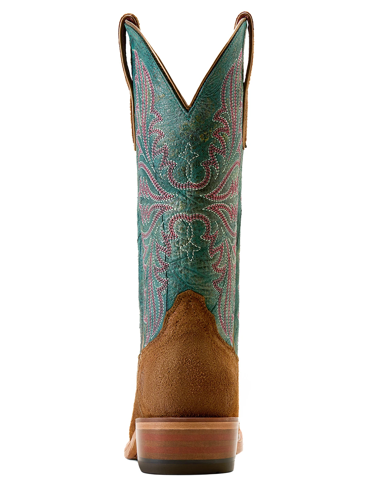 Ariat Women's Futurity Oak 12" Narrow Square Toe Boots - Brown/ Blue-Green