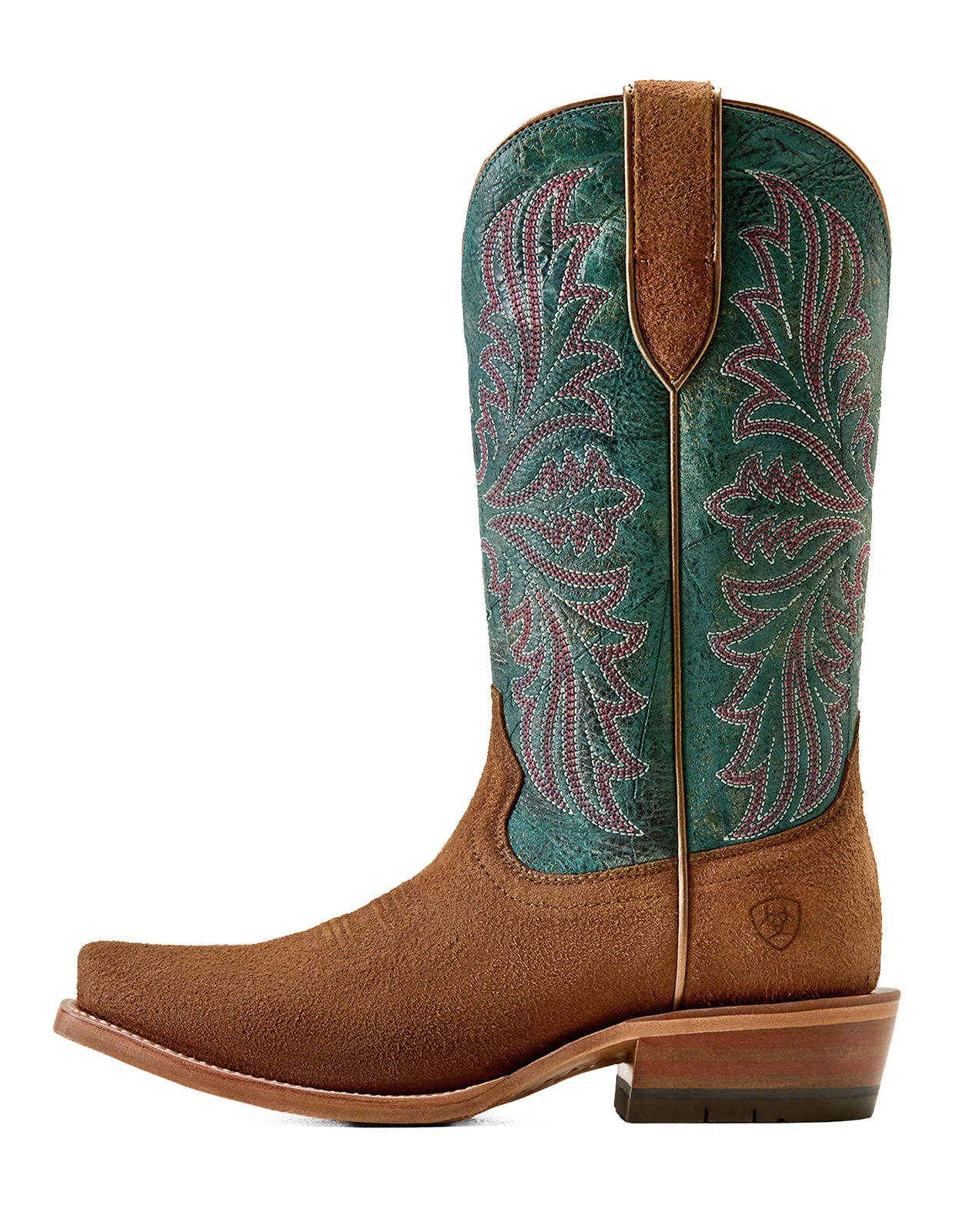 Ariat Women's Futurity Oak 12" Narrow Square Toe Boots - Brown/ Blue-Green