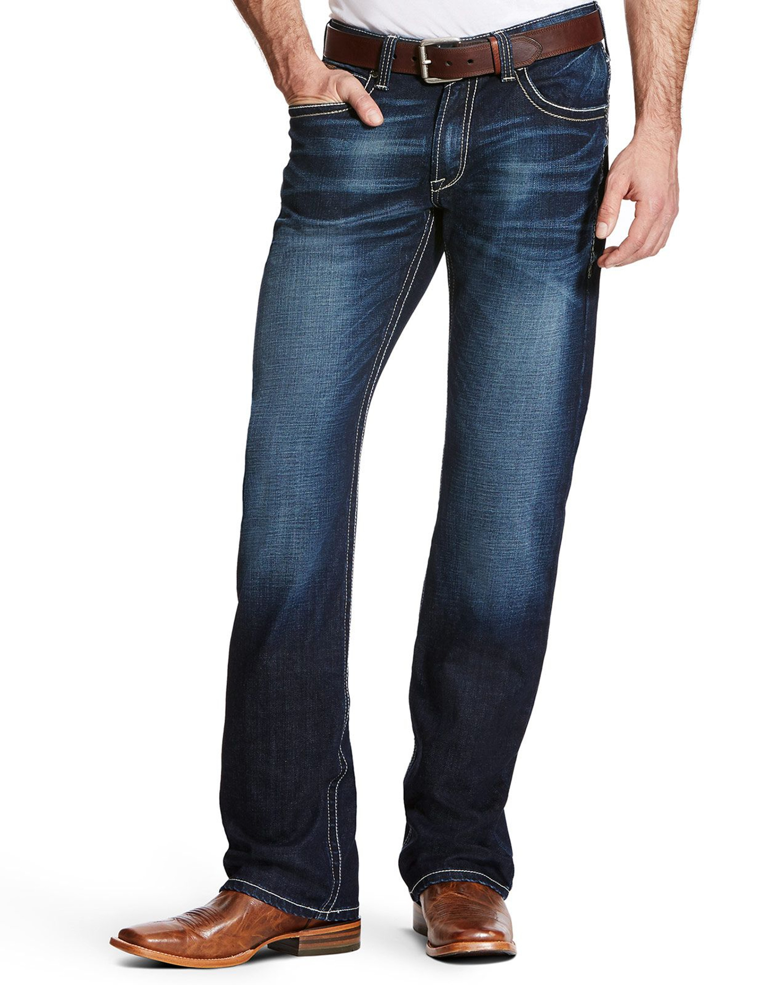 Ariat Men's M4 Relaxed Stretch Low Rise Relaxed Fit Boot Cut Jeans ...