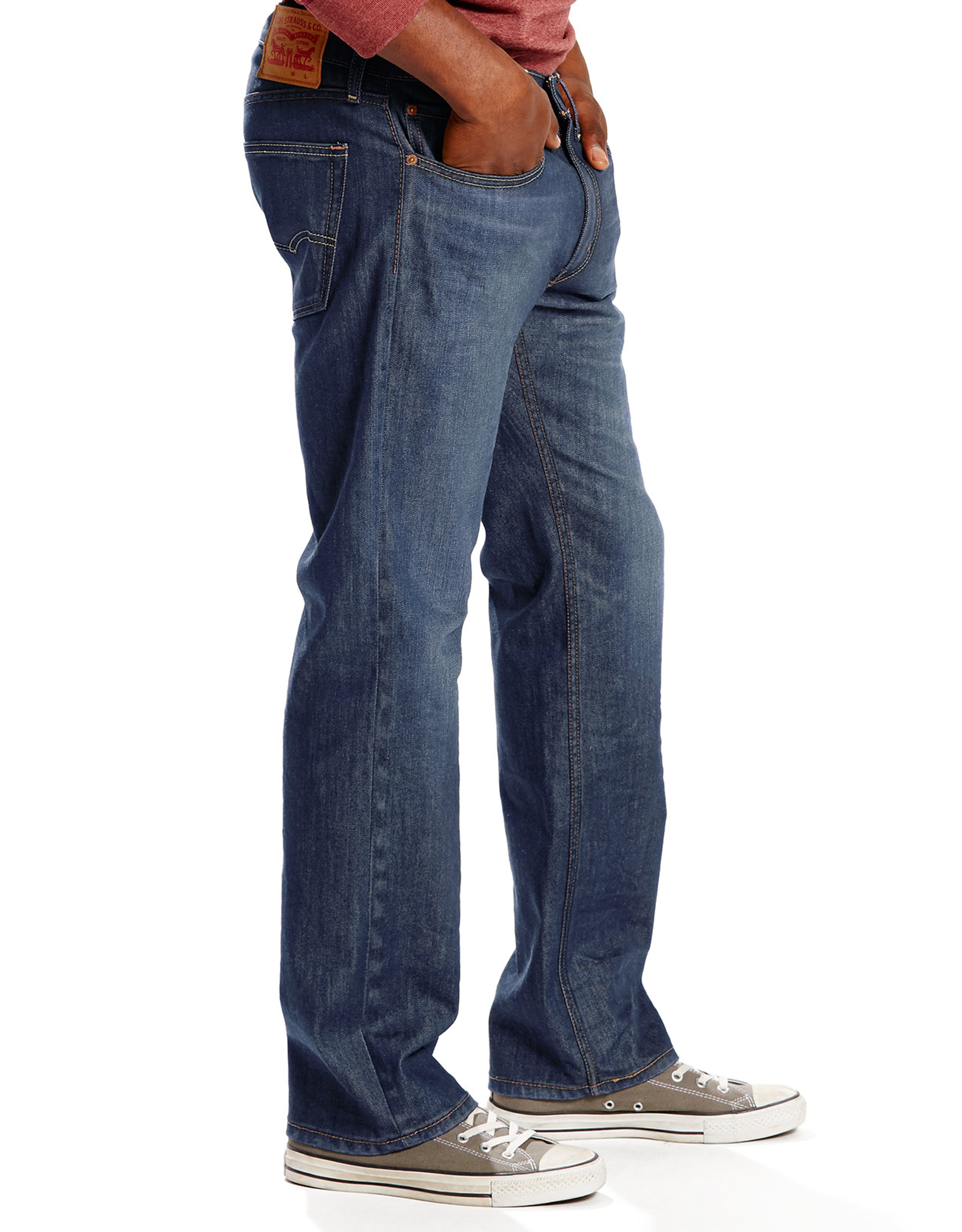 Levis Mens 559 Relaxed Straight Stretch Low Rise Relaxed Fit Straight Leg Jeans Steely Blue 7512