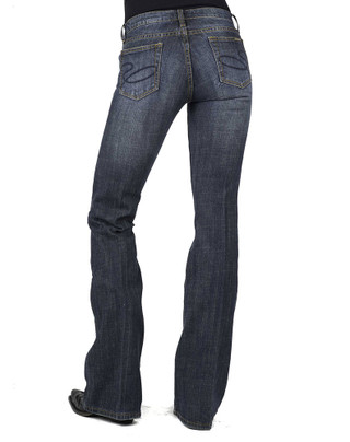 Stetson Women's 816 Stretch Denim Classic Boot Cut Jeans - Dark Wash