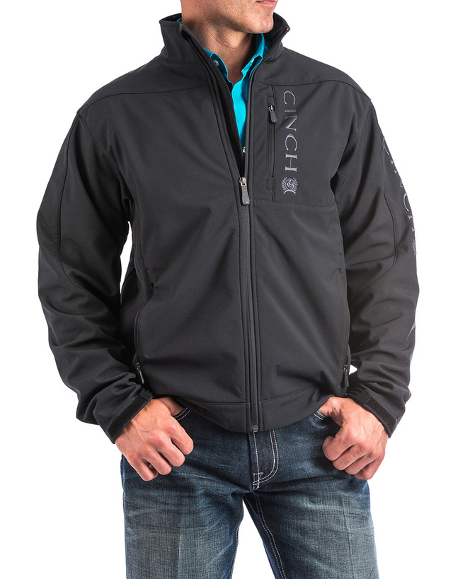 Cinch Men's Bonded Concealed Carry Solid Zip Logo Jacket