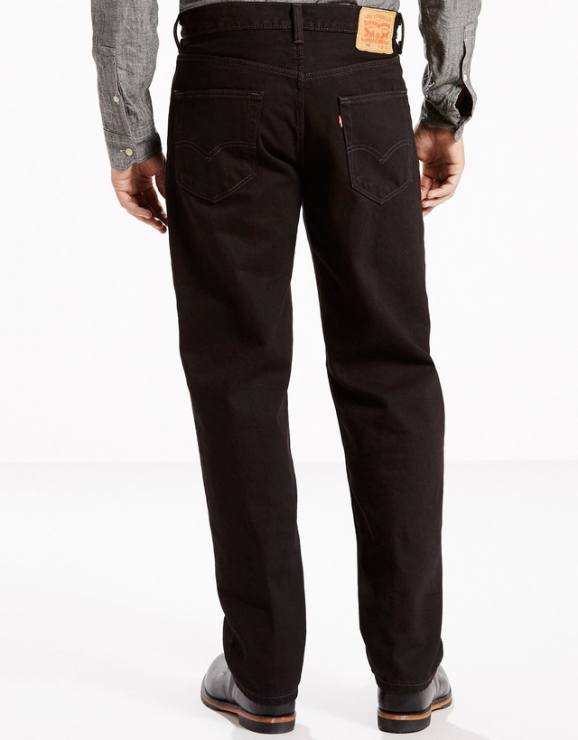 Levi's Men's 550 Relaxed Mid Rise Relaxed Fit Tapered Leg Jeans Black