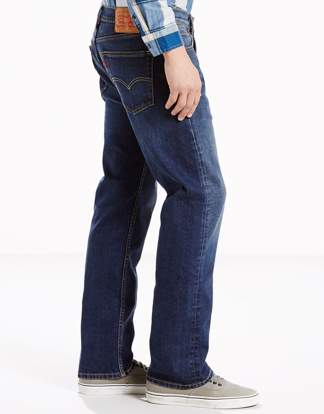 Levi's Men's 505 Regular Stretch Mid Rise Regular Fit Straight Leg ...