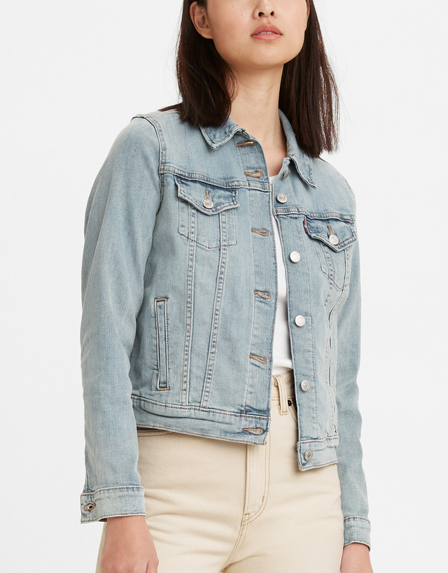 Women's Jean Denim Jacket Classic Trucker Shacket Button Up Frayed Cropped Loose Coats 6562734