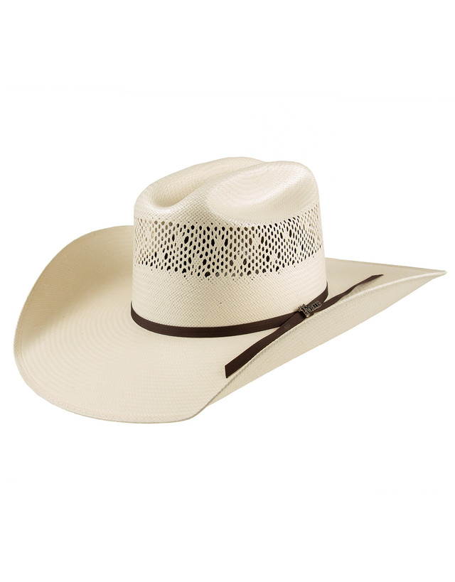 thumbnail image 2 of Twister Men's Tan Bangora Straw Cowboy Hat With Hat Band - T71625 2 of 3