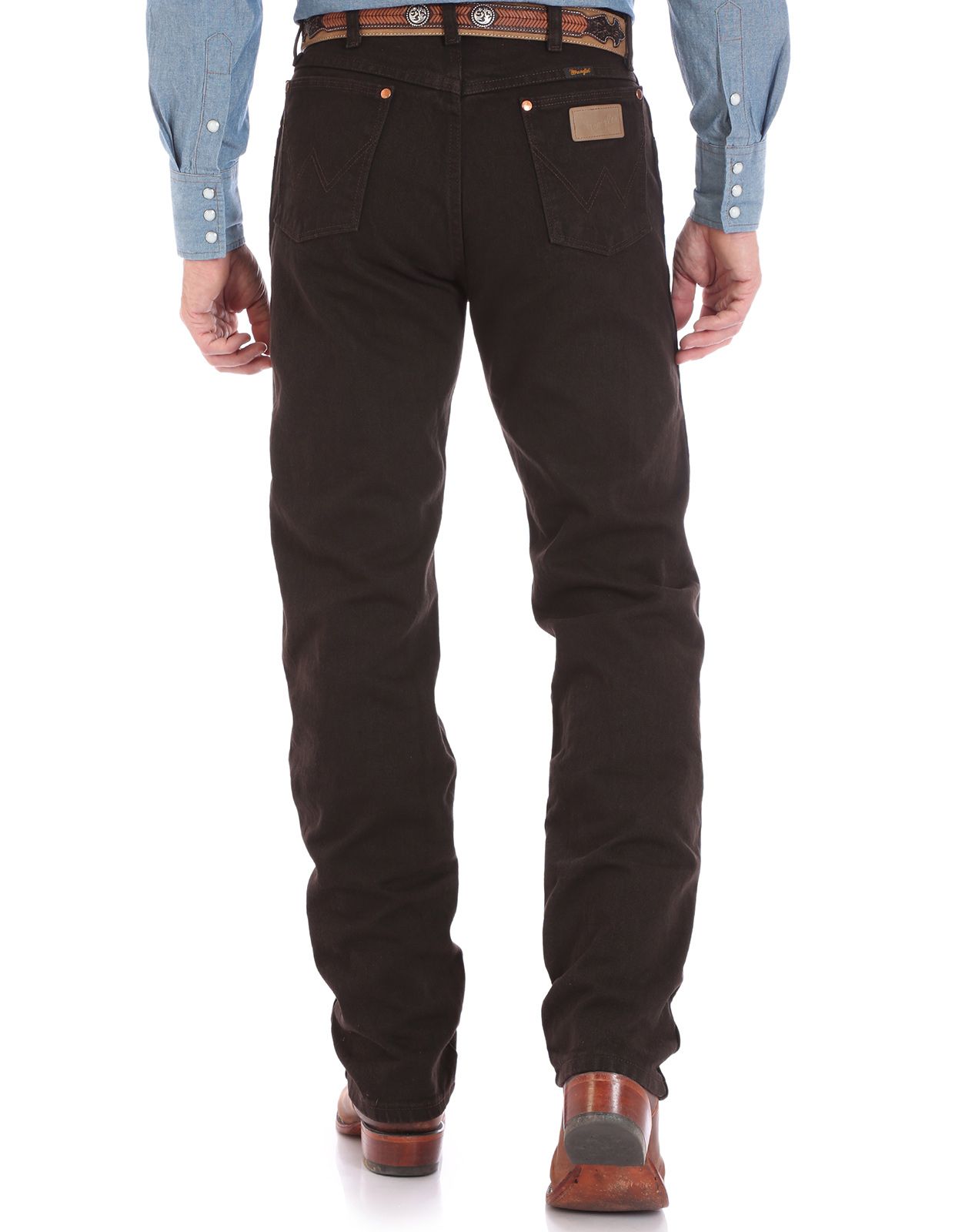 Wrangler Men's 13 Original High Rise Regular Fit Boot Cut Jeans - Black  Chocolate