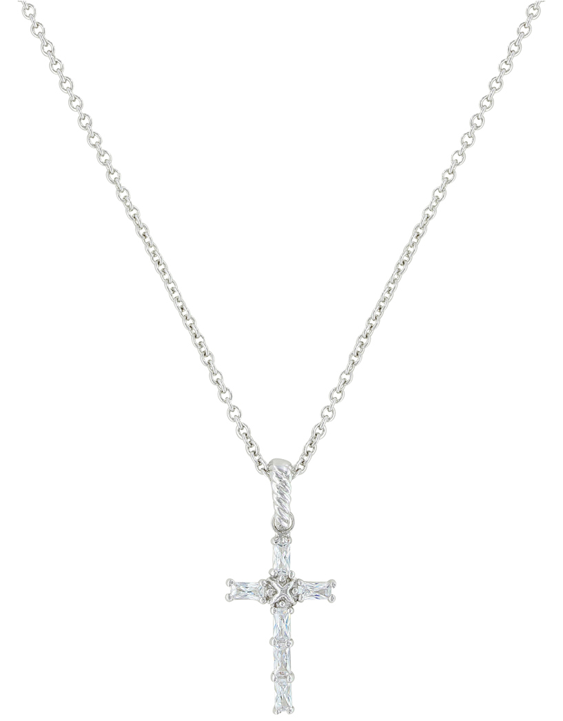 Montana Silversmiths Stone Cross Necklace - Silver NC3239