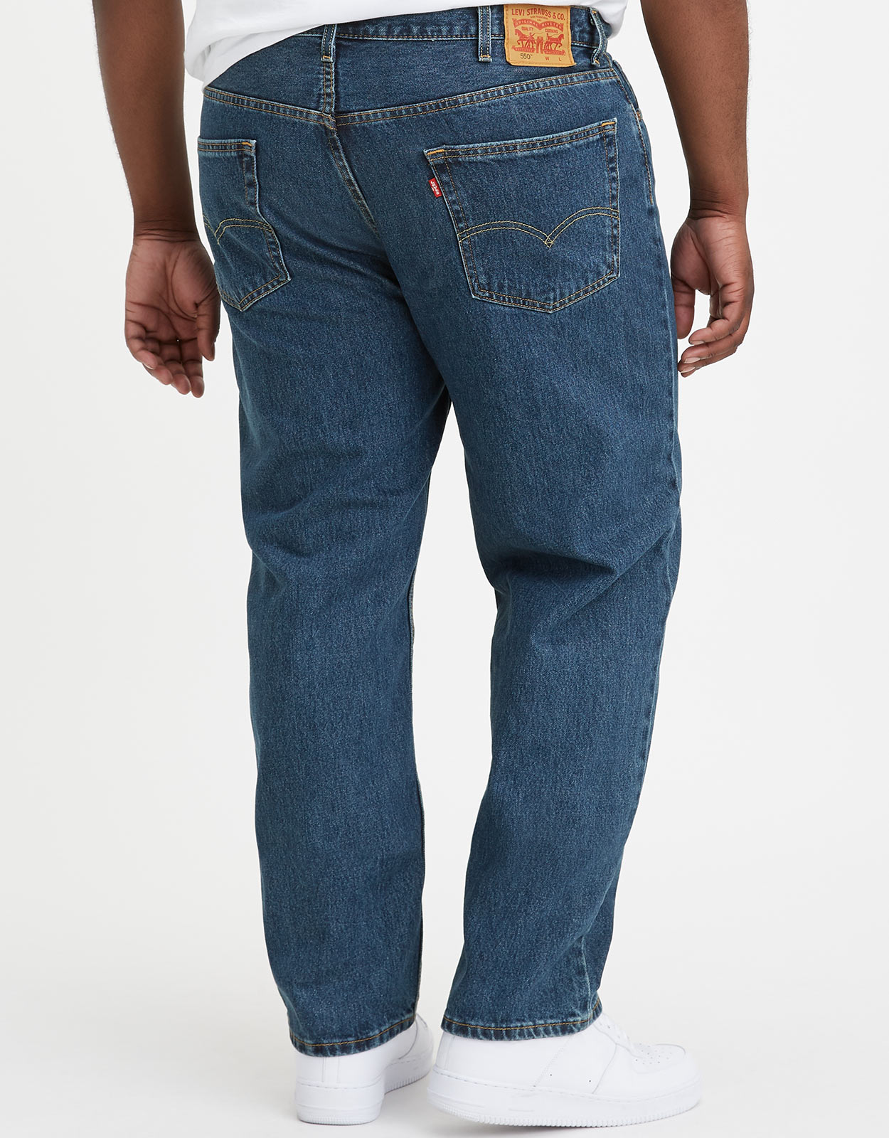 Levi's Men's 550 Relaxed Mid Rise Relaxed Fit Tapered Leg Jeans - Dark  Stonewash (Big & Tall)