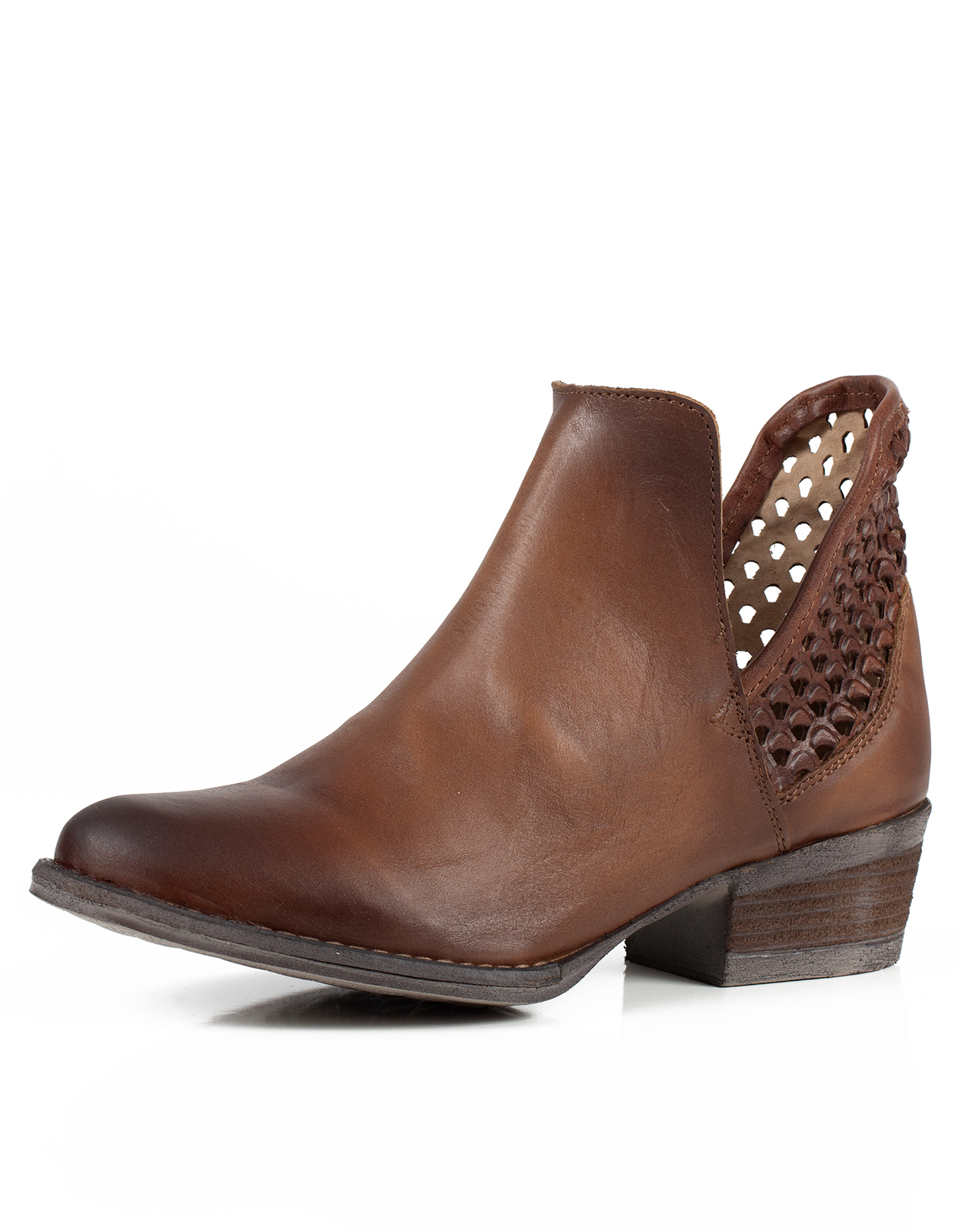 【INCHANT ME】Cope Round Middle Boots Icon Embroidered Western Tall Boot - Round Toe