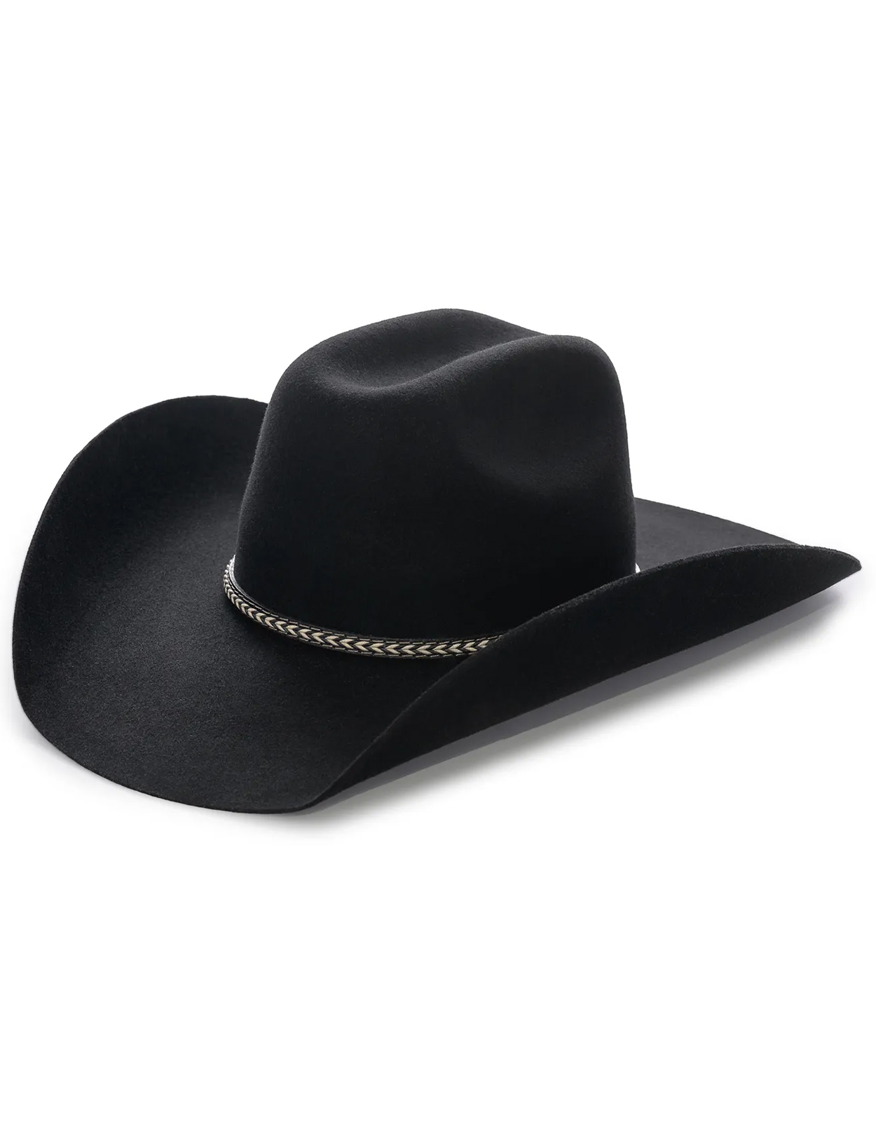 Master Hatters Dexter 3X Wool Rider Crown Cowboy Hat - Black