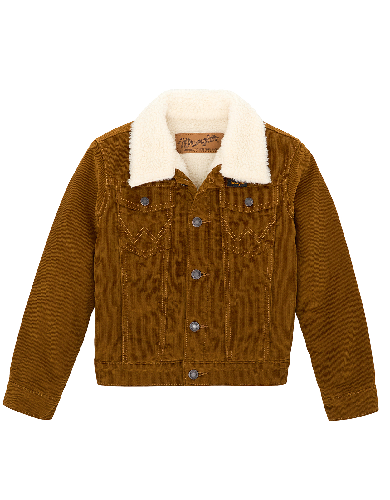 Wrangler Boys' Sherpa Lined Corduroy Button Down Jacket