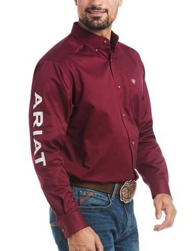 Classic Fit Team Logo Twill Long Sleeve 