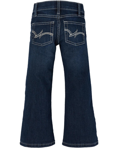 Wrangler Girls' Stretch Low Rise Regular Fit Boot Cut Jeans