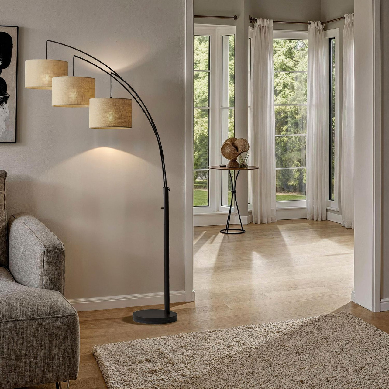 Trinity Floor Lamp 間接照明　フロアスタンド　4箱セットライト Adesso Home Trinity Three Light Floor Lamp